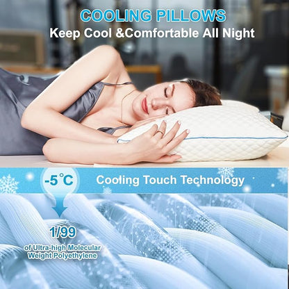 VVZ Body Pillow for Adults,Shredded Memory Foam Pillows for Side Sleeping, Pregnant Women, Luxury Cool Adjustable Firm Long Pillow for Bed, Big Large Full Body Pillow for Sleeping,20x54 Inch, White