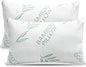 Elif Queen Size Pillows for Sleeping Set of 2 – Cooling Shredded Memory Foam Pillows with Removable Cover for Back, Stomach & Side Sleepers, Rayon Derived from Bamboo, Queen (2 Pack)