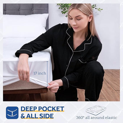 Sealy Heated Mattress Pad Cal King Size 72x84 Inch | Luxury Quilted Waterproof Electric Mattress Cover with 10 Heat Setting Dual Controller & 1-12 Hours Auto Shut Off | Fit Up to 17" Deep Pocket