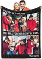 Yoke Style Ships Next Day, Custom Blanket with Photos Text, Picture Blankets Customized for Couple Gifts, Personalized Blankets and Throws Birthday Gift for Mom Dad Girlfriend Boyfriend Women Men