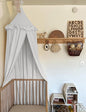 JIKAL Kids Bed Canopy with Ruffles Cotton Hanging Tent Frills Curtain Net for Baby Nursery Room Children Reading Nook Decor