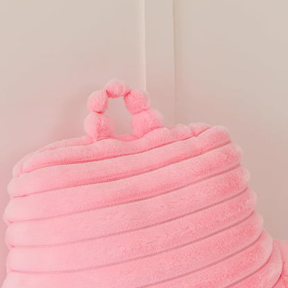 Yaoshuho Large Reading Pillow for Adults, Back Support Pillow for Sitting Up in Bed with Arms, Couch for Lounging Bedrest, Pink