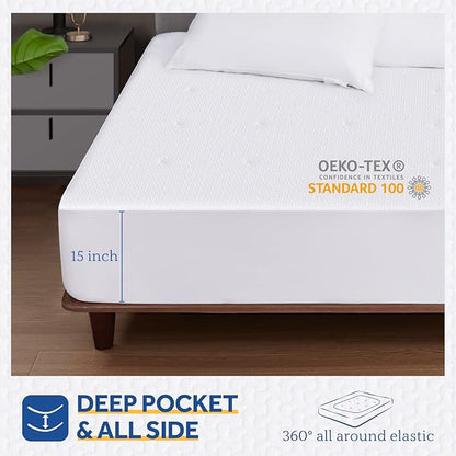 Sealy Heated Mattress Pad Full Size 54x75 Inch, Zone Heating Electric Bed Warmer with Deep Pocket, 10 Heat Setting Controller & 1-12 Hours Auto Shut Off, Knitted Breathable Heated Mattress Cover