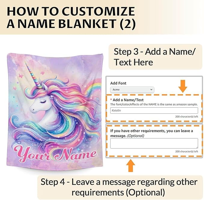 Custom Unicorn Throw Blanket, Unicorn Gift for Girls, 80 x 60 Inches Throw Blanket for Women, Gift for Unicorn Lovers, Warm Cozy Throw Blanket for Living Room, Bed, Sofa, Office