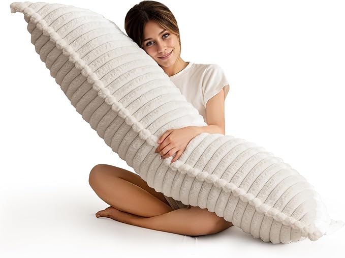 HIGOGOGO Memory Foam Body Pillow, Thickened Large Long Bed Pillow for Adults, Full Body Pillow with Removable Pillow Cover(20x54 Inch)