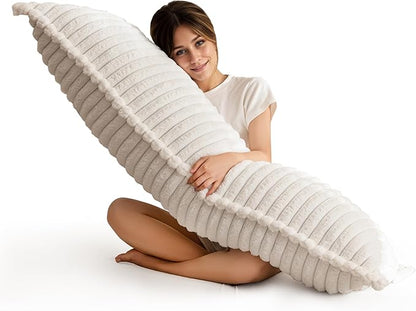 HIGOGOGO Memory Foam Body Pillow, Thickened Large Long Bed Pillow for Adults, Full Body Pillow with Removable Pillow Cover(20x54 Inch)