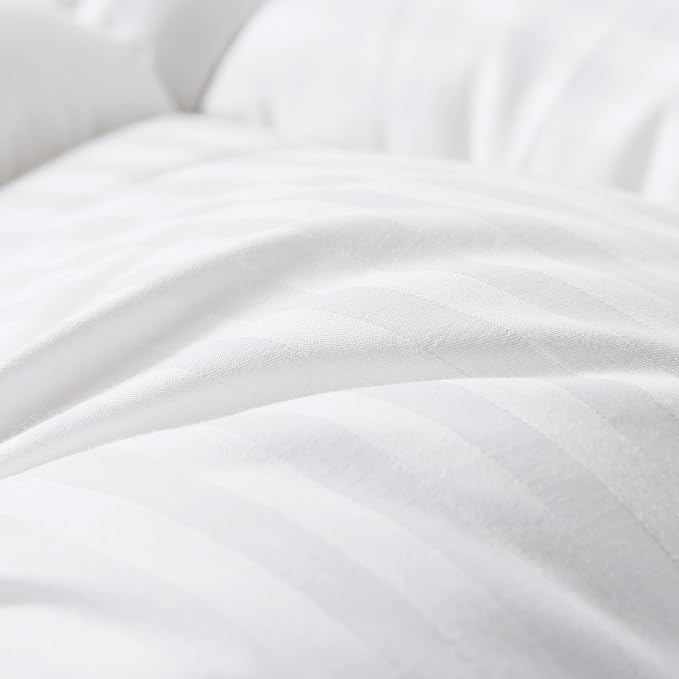 Breathable Mattress Topper, Soft Plush King Mattress Pad, Extra Thick Quilted Pillow Top with Fluffy Down Alternative Fill and 400TC Cotton Cover for Back Pain Relief and Support(White,76"x80")