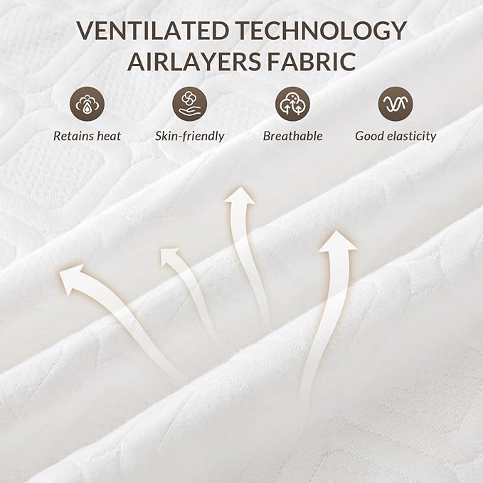 HOMLYNS LuxeHeat Electric Heated Mattress Pad Queen Size Zoned Dual Control with Preheat Function 10 Heat Levels 1-10H Memory Timer, Illuminated Button