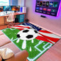 Soccer Rugs for Boys Bedroom - Sports Rug for Boys Bedroom Decor Football Carpet, Football Room Decor for Teens Kids Carpet, Soccer Field Carpet for Playroom Living Room, 3x5 Feet