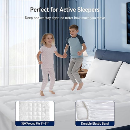 ELEMUSE 3 Inch Cooling Memory Foam Mattress Topper Twin, 2 Inch Pressure-Relieving Memory Foam and 1 Inch Thick Soft Viscose Made from Bamboo Pillow Top for Hot Sleepers, Removable & Washable Cover