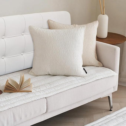 BCU White Headboard Pillow Full Size Upholstered Large Bolster Wedge Pillow Headboard Back Rest Support Pillow with Side Pocket for Full Size Bed