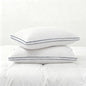 Feather Pillows King Size Set of 2 Goose Down Pillows with 100% Breathable Cotton Cover, Hotel Collection Bed Pillows for Sleeping, Soft Support for Back, Stomach and Side Sleepers