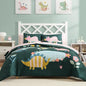 Twin XL Comforter Set for Girls, Dinosaur Kids Bedding Set with Cute Floral, All Season Boys Teen Bed in a Bag Dorm 5 Pieces with Sheets, Pillowcase & Sham
