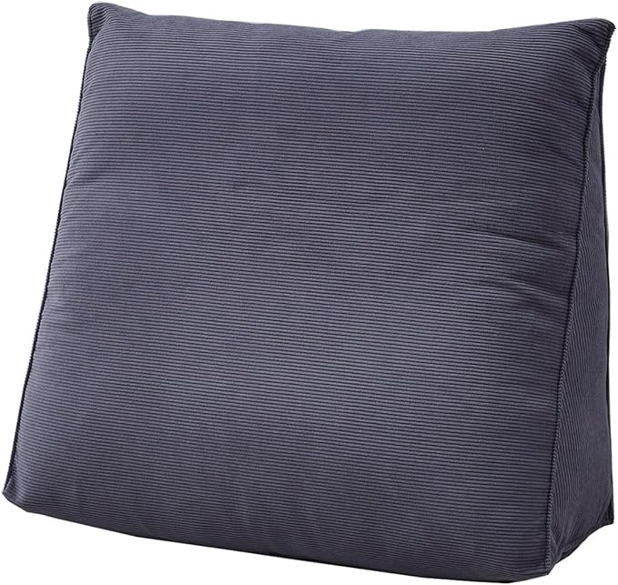 Single Triangle Bed Wedge Pillow for headboard Gap Triangular Reading Pillows for Sitting in Bed Adult Wedge headboard Pillow for College Dorm, Gray