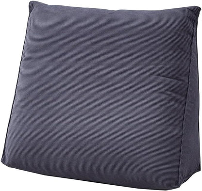 Single Triangle Bed Wedge Pillow for headboard Gap Triangular Reading Pillows for Sitting in Bed Adult Wedge headboard Pillow for College Dorm, Gray