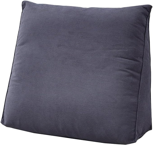 Single Triangle Bed Wedge Pillow for headboard Gap Triangular Reading Pillows for Sitting in Bed Adult Wedge headboard Pillow for College Dorm, Gray