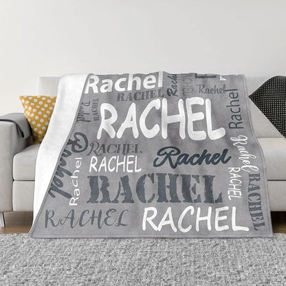 Ships Next Day, Personalized Blankets and Throws Custom Blanket with Name Customized Flannel Blanket for Kids Christmas Blanket Gifts for Teen Girls Boys