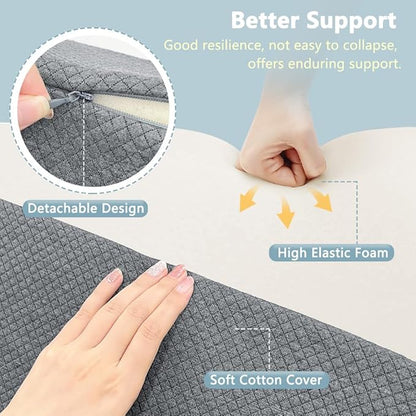 KAAMOS Positioning Wedge Pillow for Side Sleeping Bed Wedges for Adults (2 in 1) Bed Sore Turning Wedges for Elderly Foam Incline Positioning Pillows for Bedridden After Surgery
