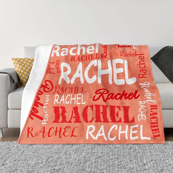 Ships Next Day, Personalized Blankets and Throws Custom Blanket with Name Customized Flannel Blanket for Kids Christmas Blanket Gifts for Teen Girls Boys