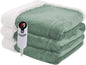 Heated Blanket Electric Blanket Full Size 72''x84'', Soft Flannel Heating Blanket with 1-10 Hour Auto Off - 6 Heat Settings - Machine Washable - Light Green