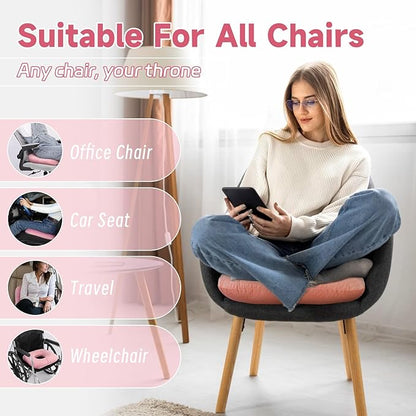 Anti-Slip Wheelchair Cushions, Bed Sore Cushions for Butt, Ergonomic Innovations Orthopedic Donut Pillow, Medical Seat Cushion for Sciatica, Back, Coccyx, Pressure Sore (Orange)