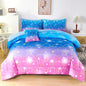 URBONUR Mermaid Comforter Set Full Size 6 Pieces Bed in a Bag Pink Blue Girls Bedding Colorful Bedroom Decor Soft All Season Kids Bed Sets