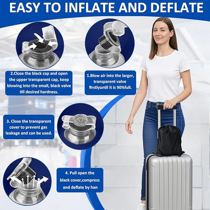 Inflatable Leg Pillow for After Surgery – Leg Elevation Pillow for Side Sleeping,Swelling & Circulation,Portable Wedge Pillow for Leg Support,Travel,Recovery,Knee Surgery,Back Pain & Everyday Comfort