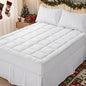 OLANLY Twin Quilted Fitted Mattress Pad – Soft Pillow Top Mattress Topper, Down Alternative Fill, Cooling Comfort Breathable Mattress Cover, Machine Washable Deep Pocket Mattress Protector, White