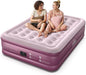 iDOO Air Mattress Queen with Built in Pump, Blow up Mattress, 18 Raised Inflatable Mattress for Home Camping and Guest Bed, Upgraded Comfort Surface Air Bed Queen Size, Colchones Inflables, Pink