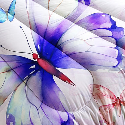 Mandala Butterfly Comforter Set Full Size for Girls Kids Adults Mermaid Scales Pattern Bedding Set Aesthetics Butterflies Quilt Bed Set with 1 Comforter and 2 Pillowcases