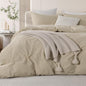 NEXHOME PRO Queen Duvet Cover Set – 100% Certified Organic Cotton with Washed Feel & Linen-Like Texture, Comfortable & Breathable, Home Bedding Set 90"*90" (No Comforter)