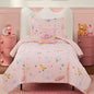 Twin Comforter Set for Girls-3 Pieces Space Glow in The Dark Twin Bedding Sets for Kids,1 Comforter,1 Sham and 1 Decor Pillow