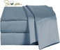 100% Supima Cotton Sheets 600 Thread Count,Bed Sheet Set King Size Sheets 4 Pieces,Soft & Silky Sateen Weave, Fits Mattress Up to 18",Deep Pocket, Breathable & Fade Resistant(Blue Grey,King)
