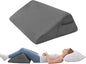 Bedluxe Knee Wedge Pillow, Memory Foam Leg Pillow Knee Pillow for Back Sleeping, Wedge Pillows for Legs Post Surgery, Triangle Pillow for Knee Support, Leg Elevation, Knees Hip Back Pain Relief, Black