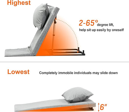 Adjustable Power Lifting Bed Backrest for Elderly Patient Injured,Sit-up Back Rest Chair for Neck Lumbar Back Support
