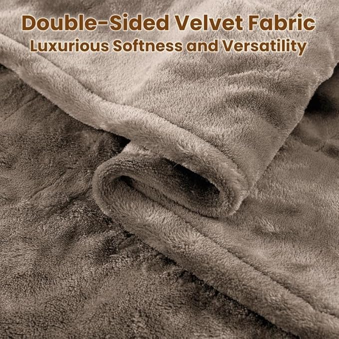 Bearhug Electric Blanket Full Size 77x84 Inches, Heated Blanket with 10 Heat Settings & 0.5-12H Auto Shut-Off, Machine Washable Heating Blanket, Ultra-Soft Gift Idea for Christmas