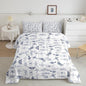 Feelyou Aircraft Bedding Set Kids Airplane Print Comforter Set Boys Girls Decor Aircraft Flying Comforter Sketch Blue White Duvet Set Quilt King Size Boys