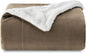 Bedsure GentleSoft Sherpa Fleece Throw Blanket Twin Size for Couch - Thick and Warm Throw for Women and Men, Soft Fuzzy Plush Twin Blanket for Winter, Brown, 60x80 Inches