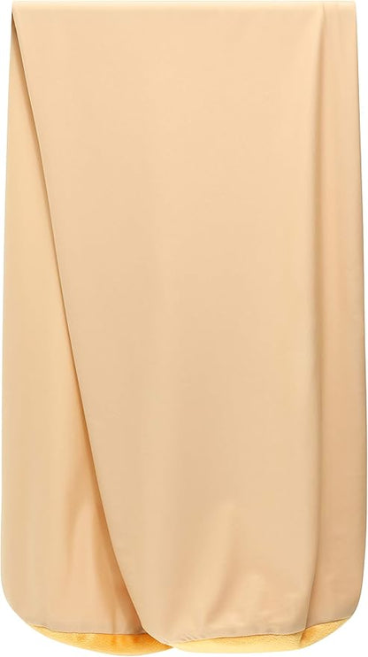 Case Only - Body Pillow Cover Stylish Silky Super Soft - 85% Spandex/ 15% Nylon Blend, Beauty - Anti Wrinkle, Anti Aging Prevention - Breathable Pillowcase - Gentle on Hair Size 48 X 8, Barely Beige
