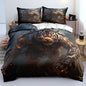 Tiger Bed Duvet Comforter Cover Sets King Size with 2 Pillowcases for Kids Boys Teens Adult Bedroom Decor, Animal Petal Country Bedding Decor