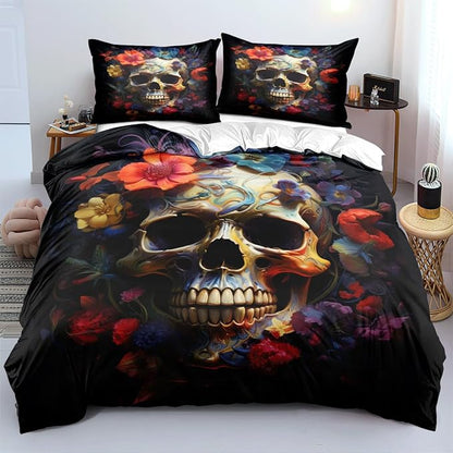 Halloween Twin Bed Duvet Cover Sets with 2 Pillowcases for Kids Girls Teens Adult Bedroom Decor