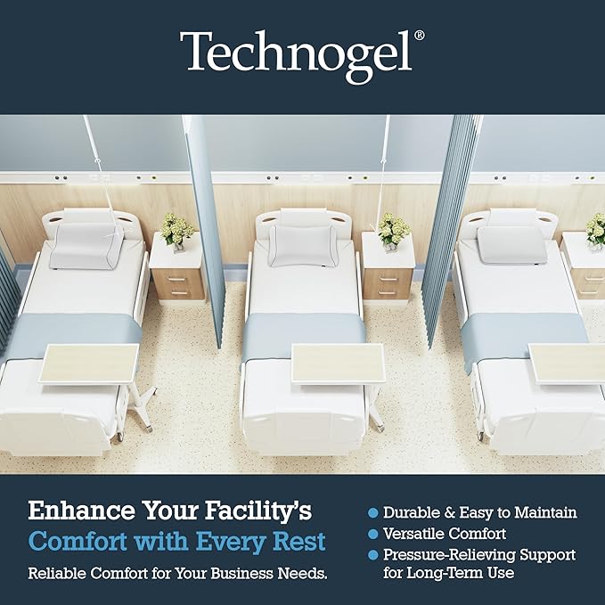 Technogel Anatomic Cooling Gel Pillow – Dual-Height Cervical Spine Support, Memory Foam Base, Pillow for Neck Pain Relief, Washable Cover, Side & Back Sleepers King Size