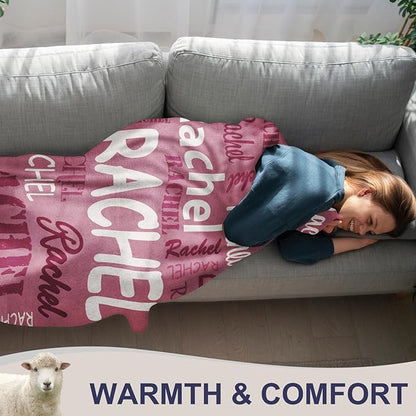Ships Next Day, Personalized Blankets and Throws Custom Blanket with Name Customized Flannel Blanket for Kids Christmas Blanket Gifts for Teen Girls Boys