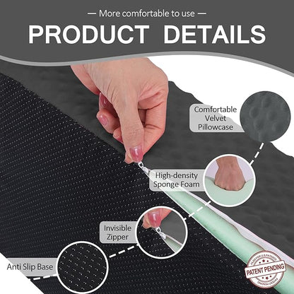 Wedge Pillow for Side Sleeping, Body Positioning Foam Wedge Pillow, Side Wedge Pillow for Sleeping Non-Slip Back Positioning Pillow for Bed Sore Wedge (Dark Gray)
