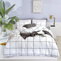 Wellboo White Plaid Comforter Sets Twin Black White Grid Checkered Bedding Comforters Cotton White and Black Buffalo Check Grid Quilts Soft Warm Women Men Modern Preppy Geometric Gingham Quilts