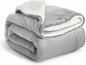 IR Imperial Rooms Sherpa Fleece Throw Blanket for Couch - Soft and Fuzzy Blanket for Winter - Reversible Thick and Warm Fluffy Throw Blankets for Bed, Sofa, Camping and Travel, Light Grey, 50x60Inches