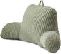A Nice Night Reading Pillow Bed Wedge Large Adult Children Backrest with Arms Back Support for Sitting Up in Bed/Couch for Lounging Bedrest,Waffle Stereoscopic Design,LightGreen