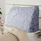 10LB Thickened Twin Wedge Pillow Headboard College Dorm Bed Velvet Wedge Pillow Backrest Triangular Headboard Pillows with Side Pocket, Dorm Bedding Essentials for Girls & Boys, Rabbit Blue