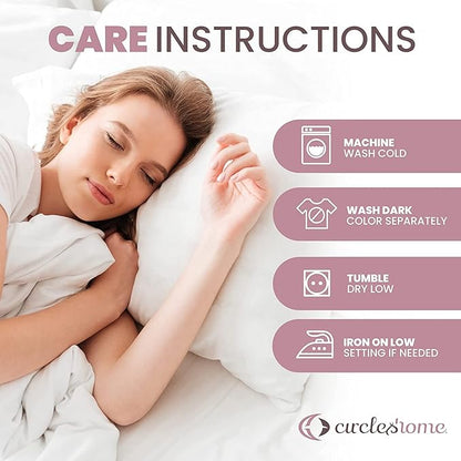 CirclesHome Pillow Protectors 2 Pack Body (20 x 55) Zippered - 100% Cotton Breathable Pillowcases - Protects Pillows from Dirt, Dust and Debris (Body- Set of 2 - 20x55)