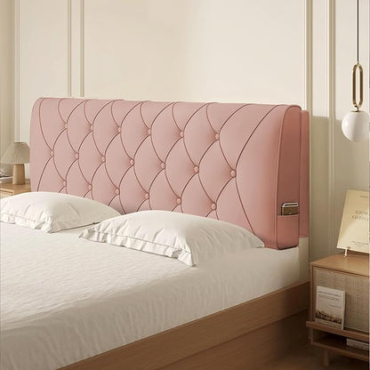 VKZ Headboard Pillow Twin, 39" x 24" Reading Pillows and Bed Pillow for Sitting Up, Upholstered Bolster Body Pillow with Removable Head Board Cover for Bed Dorm Sofa Floor Back Support, Light Pink